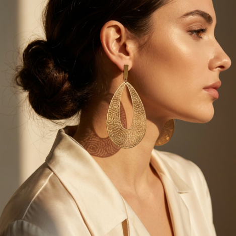 Pavé Zircon Butterfly High Polish Stainless Steel Earrings detail