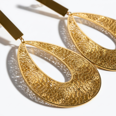 Pavé Zircon Butterfly High Polish Stainless Steel Earrings detail