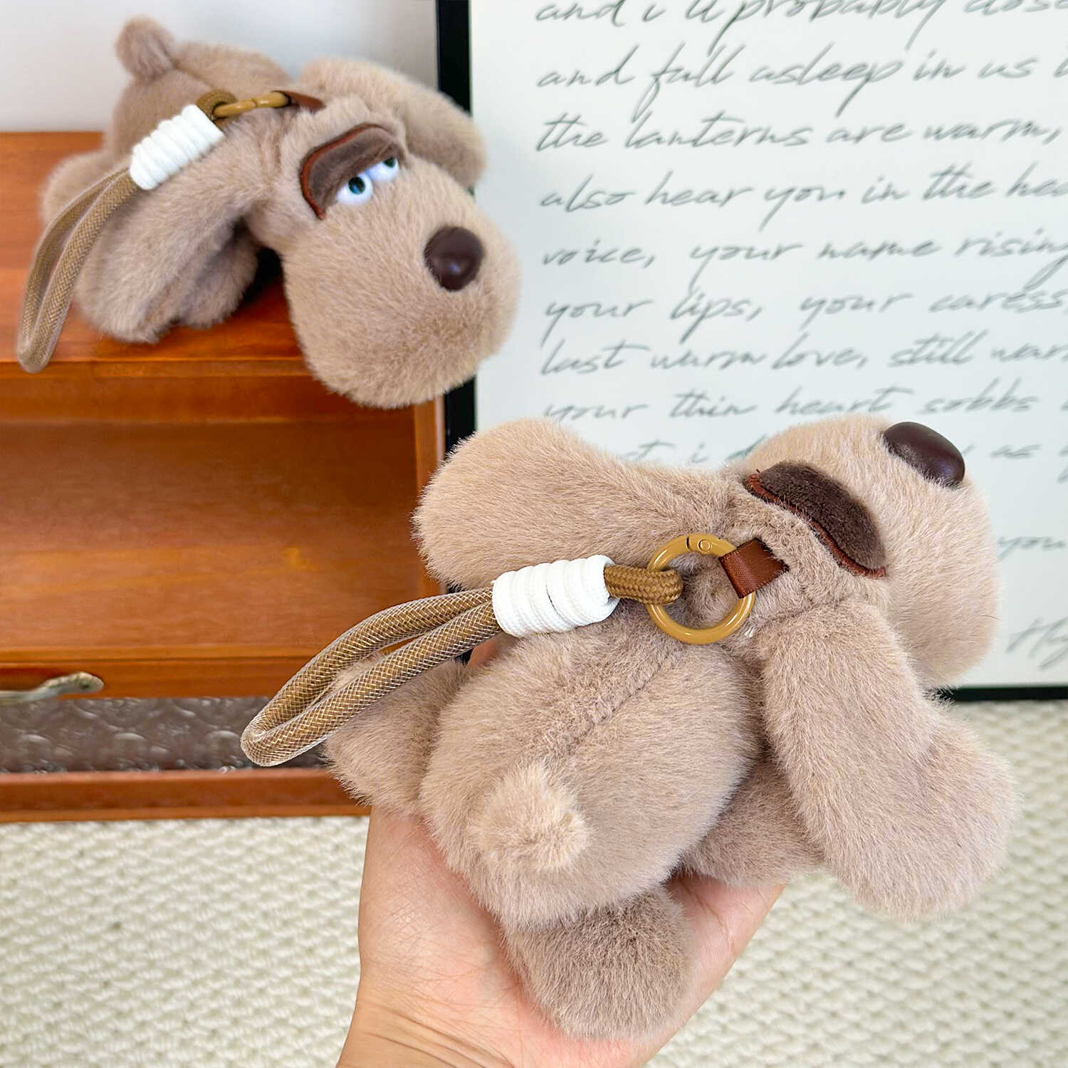 15cm Big - Eyed Dog Plush Pendant - Alternative View