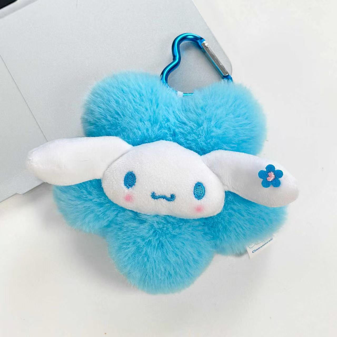 Genuine Flower-Themed Big-Eared Dog Plush Keychain - Image 6