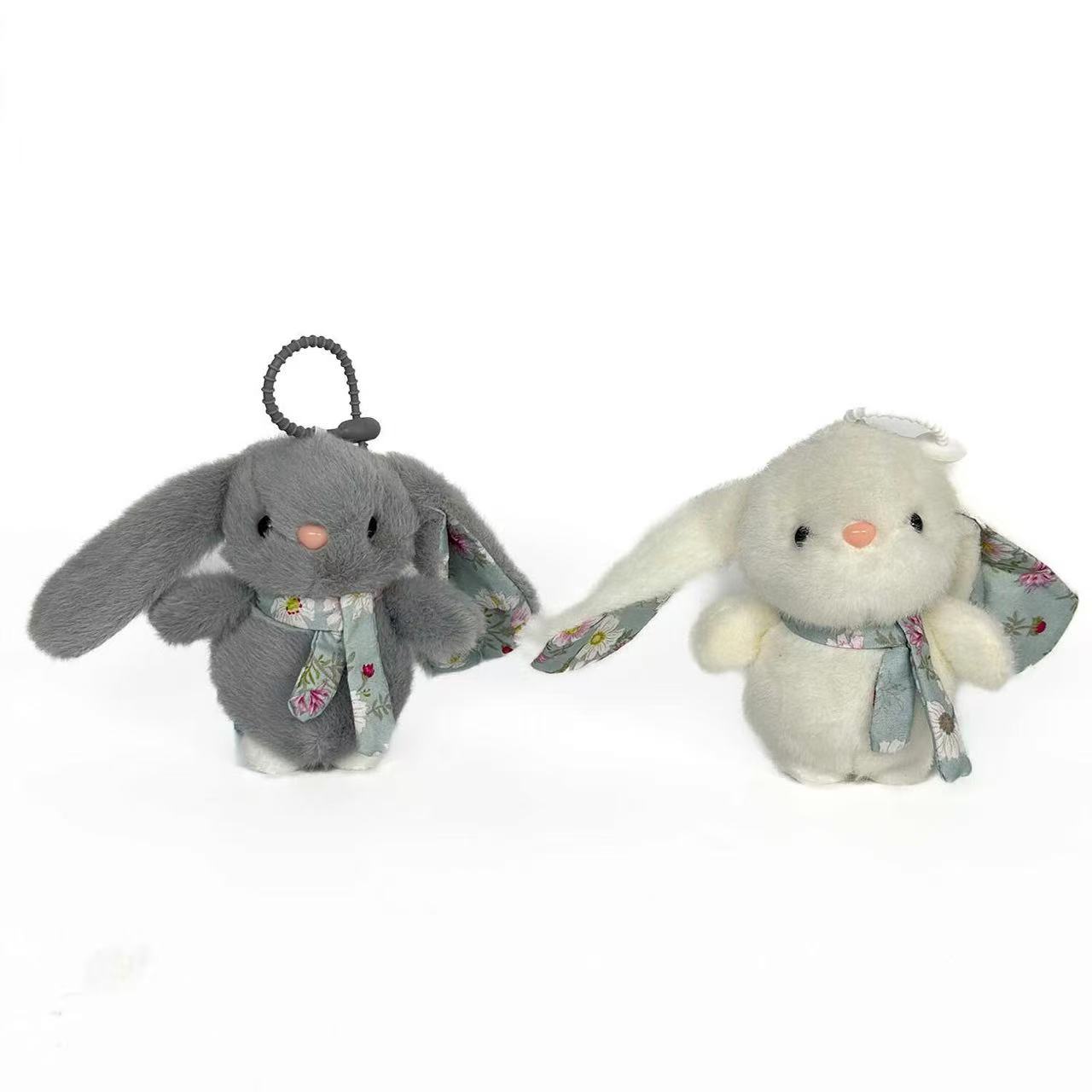 Floral Bunny Plush Keychain - Image 5