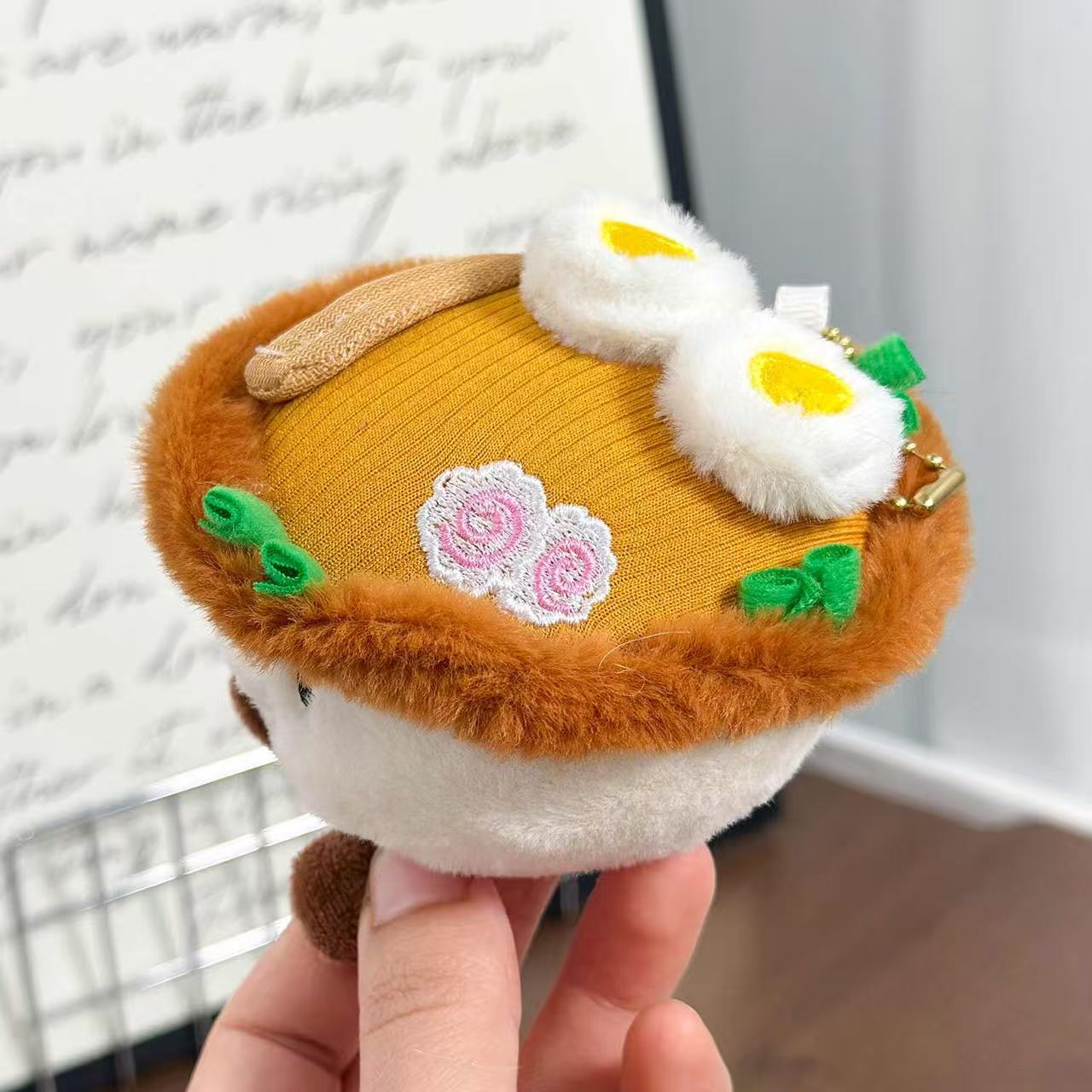 Shrimp & Fish Cake Noodle-Themed Plush Keychain - Image 5