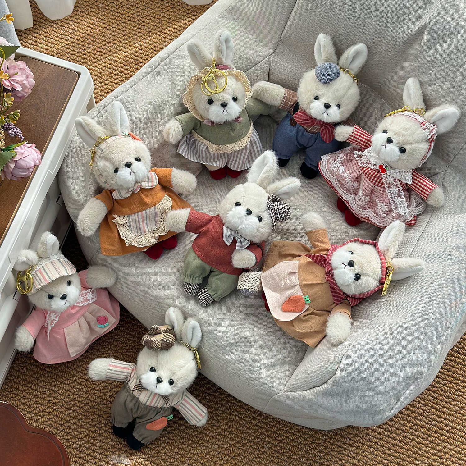 4 - inch 16cm Rural Lily Rabbit Plush Pendant - Image 6