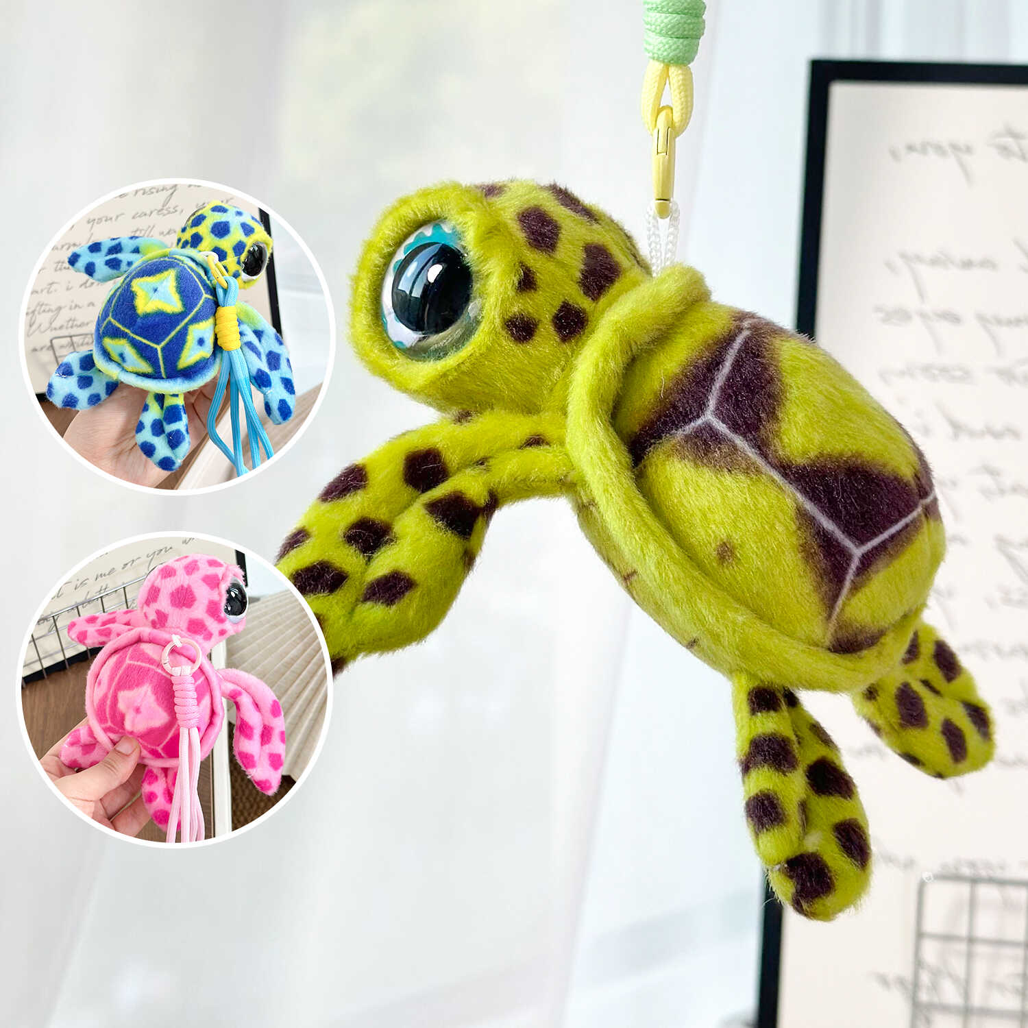 4 - inch 13cm Realistic Sea Turtle Plush Pendant