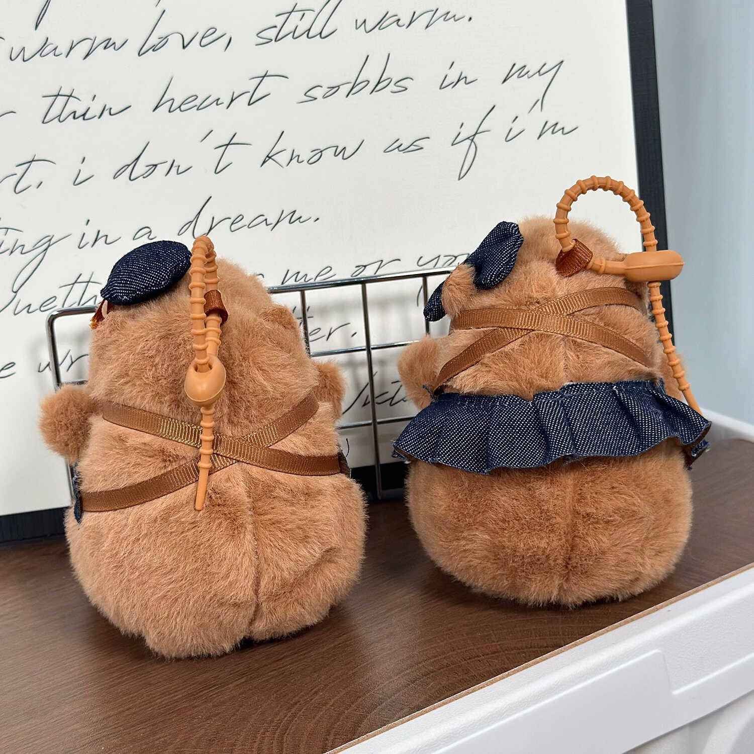 4 - inch 10cm Denim CP Guinea Pig Pendant (Silicone Rope) - Alternative View