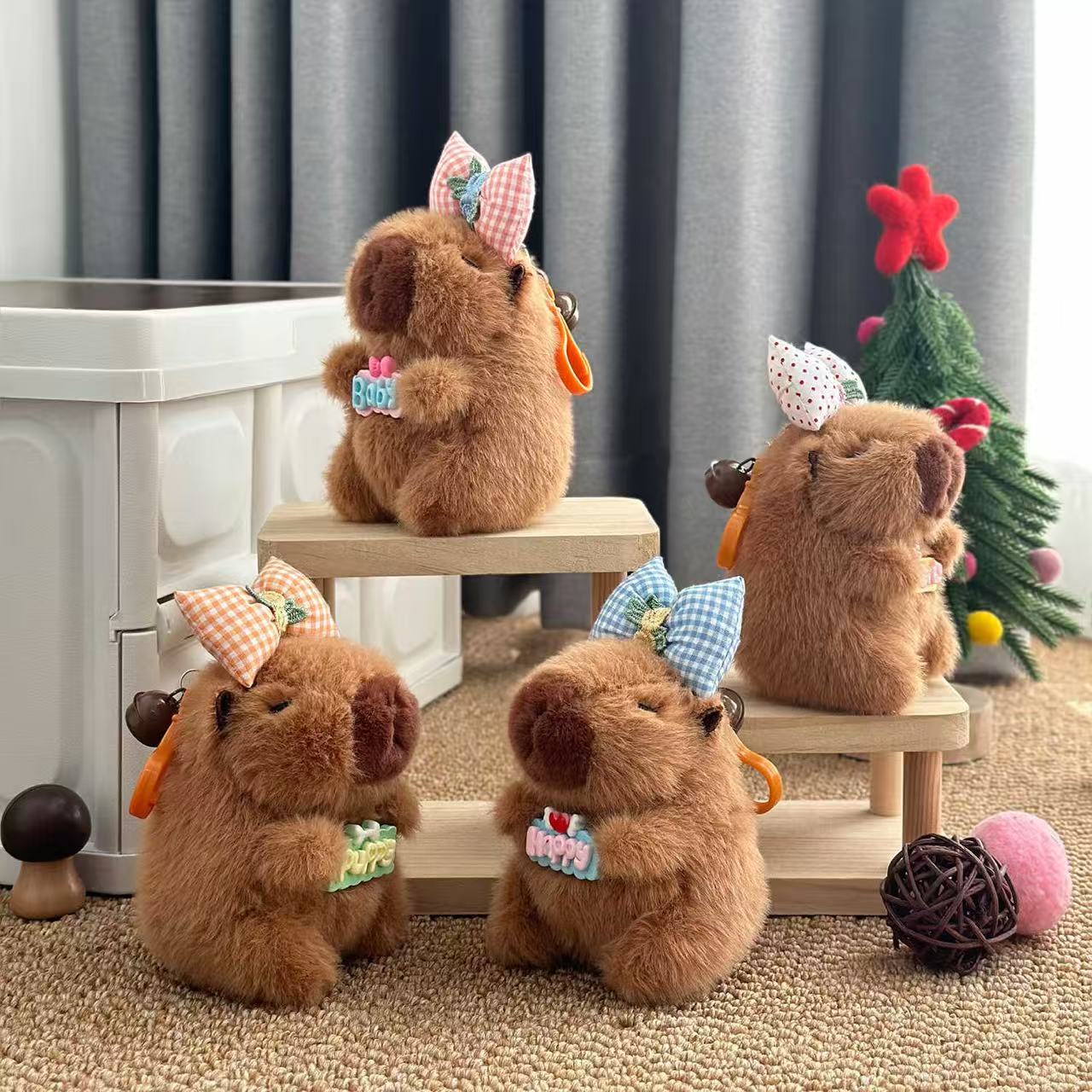 Tiny Hair Bow Bunny Keychain