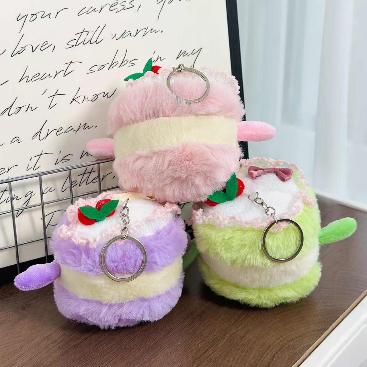 Sweet & Cute Mini Cake Plush Keychain - Image 5