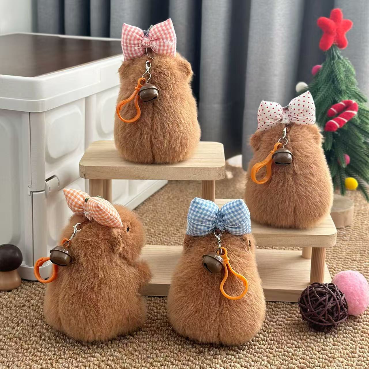 Tiny Hair Bow Bunny Keychain - Alternative View