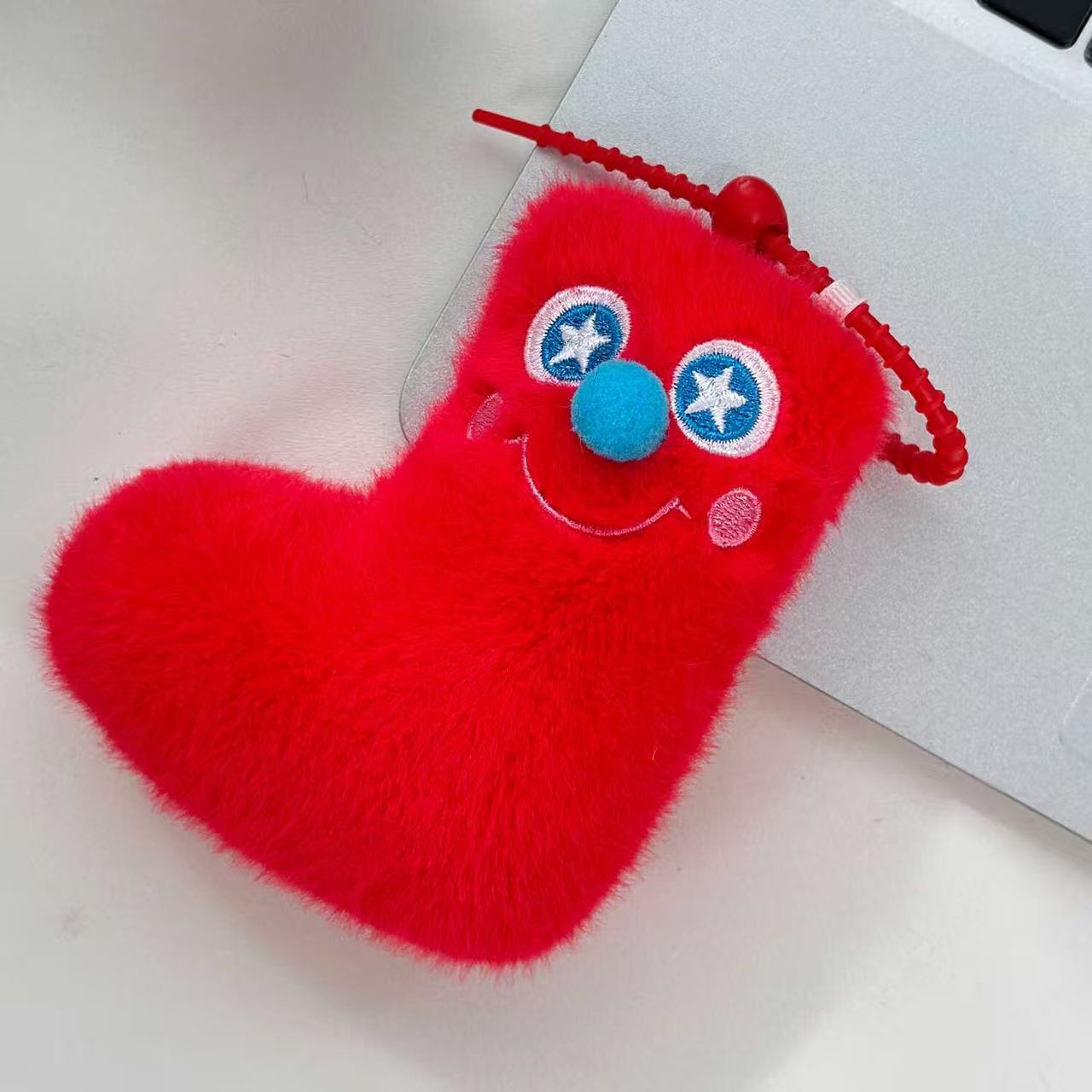 Christmas Red Sock Plush Ornament/Hanging Decoration - Alternative View