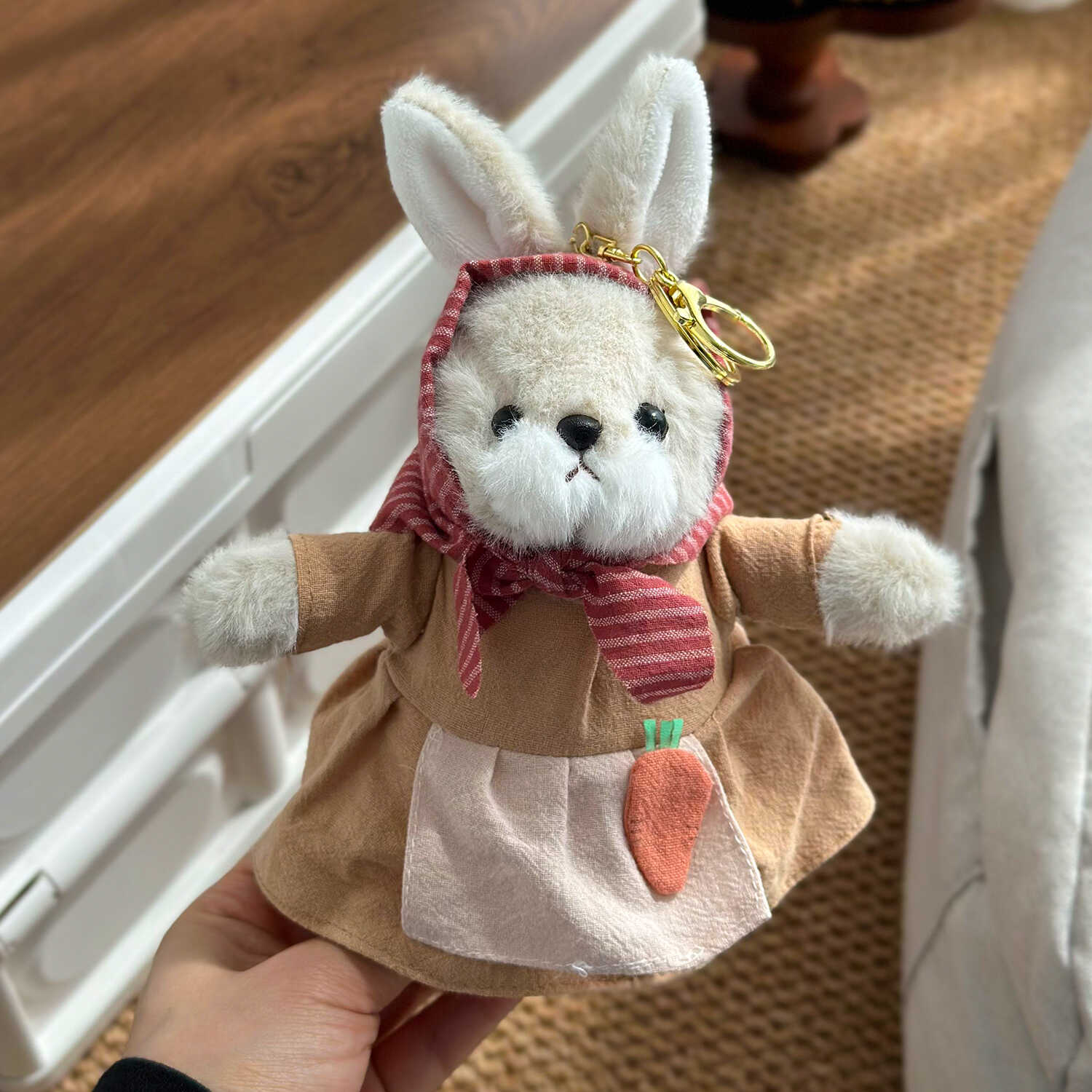 4 - inch 16cm Rural Lily Rabbit Plush Pendant - Alternative View