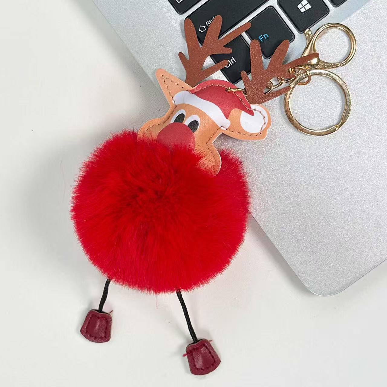 Christmas Deer Plush Ornament / Christmas Reindeer Plush Hanger