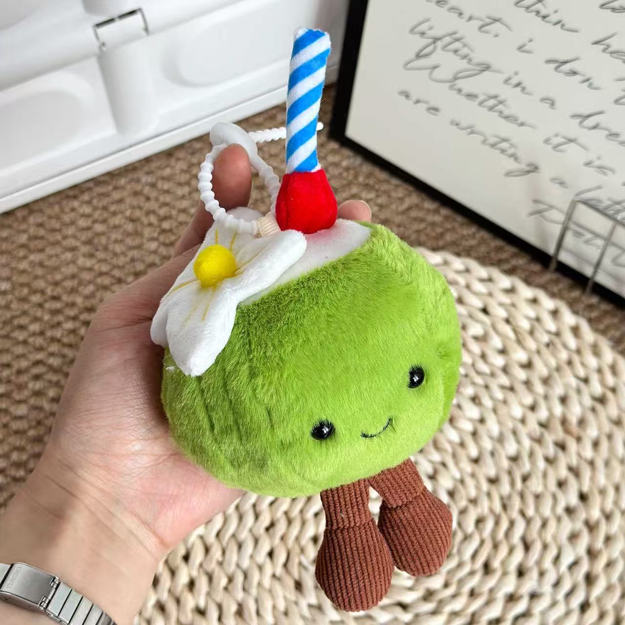 Cute Coconut Keychain