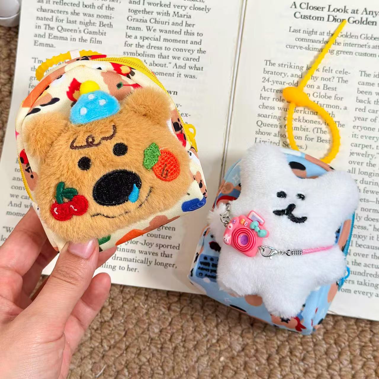 Animal Brothers Coin Purse Plush Keychain