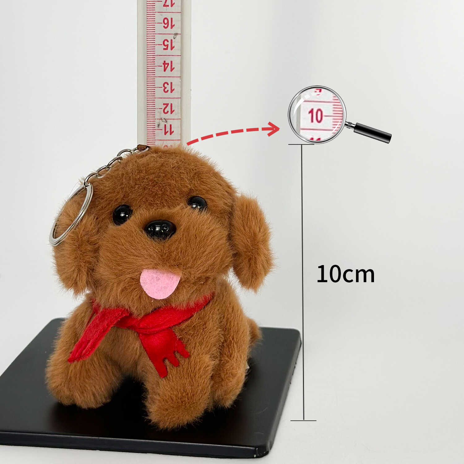 4 - inch 10cm Head - tilted Scarf Dog Pendant - Image 5