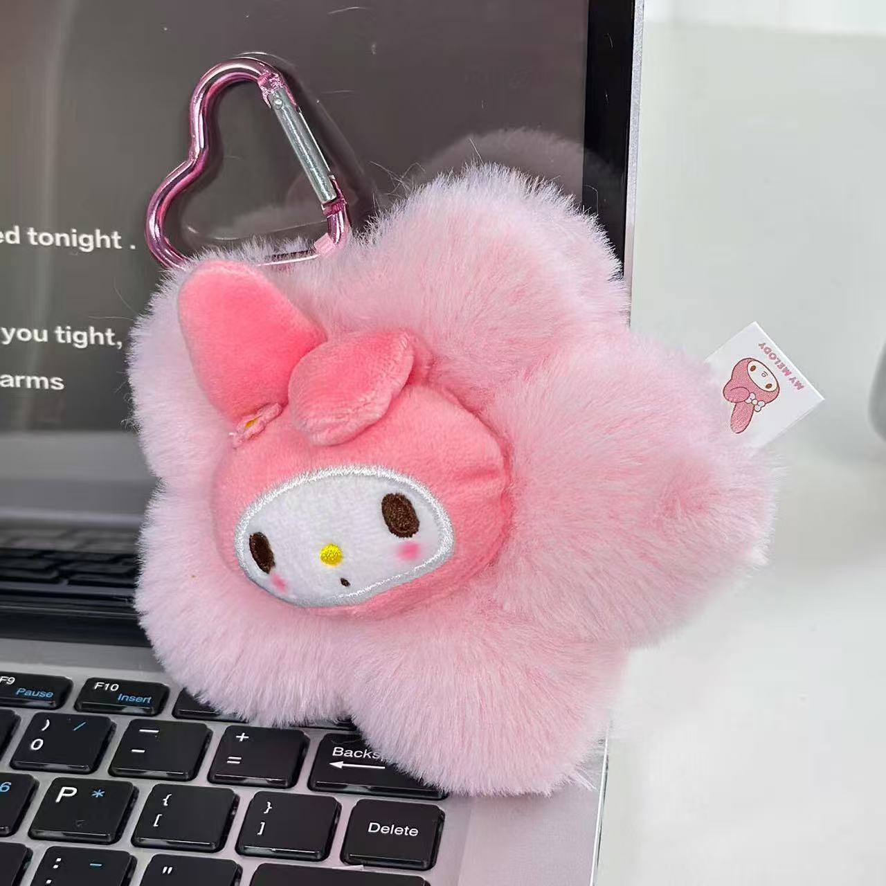 Genuine Flower-Themed My Melody Plush Keychain - Image 6