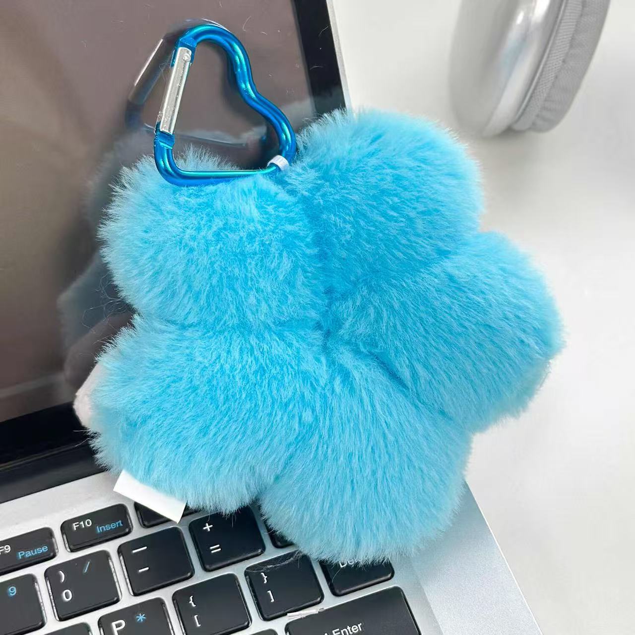 Genuine Flower-Themed Big-Eared Dog Plush Keychain - Image 5