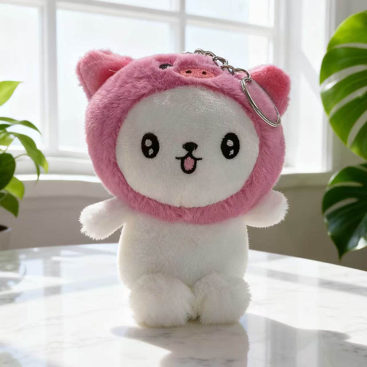 Colorful Animal Head Plush Keychain - Image 6