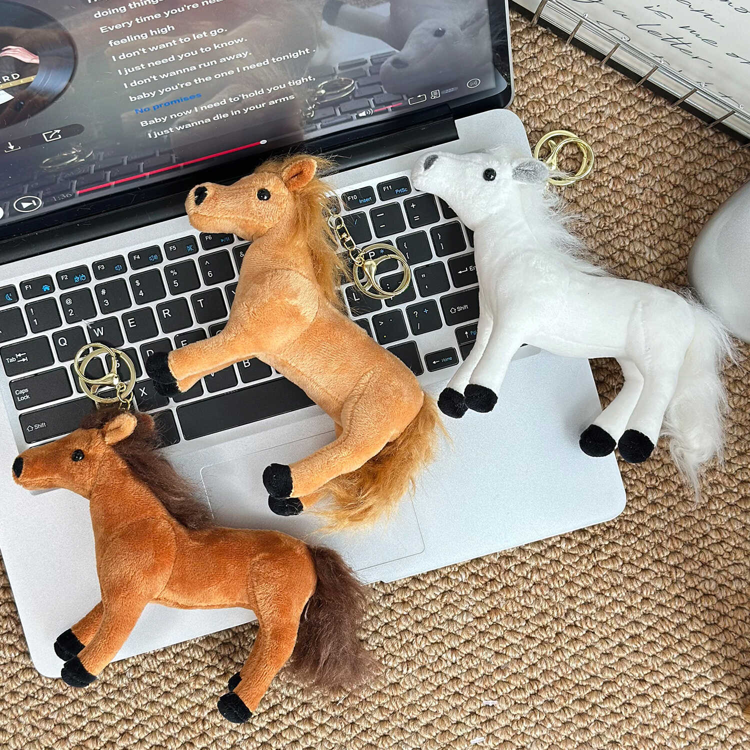 4 - inch 12cm Pony Plush Pendant - Image 5