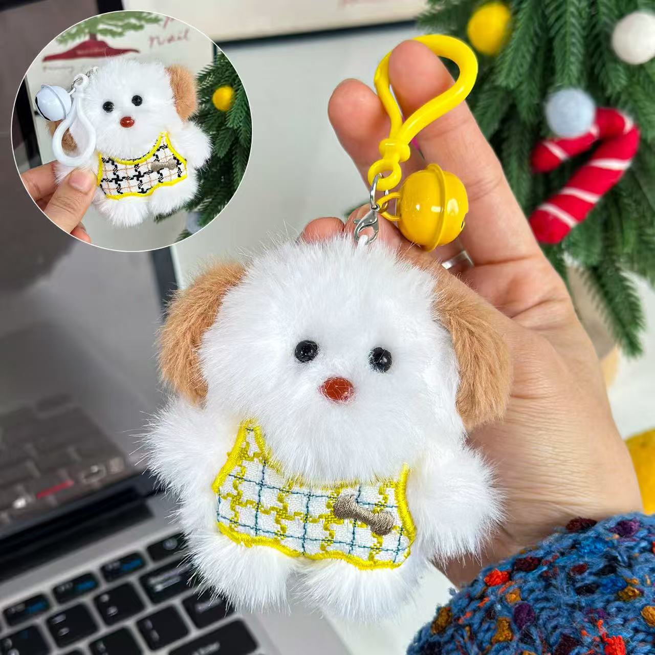 Vest-Wearing Dog Plush Toy