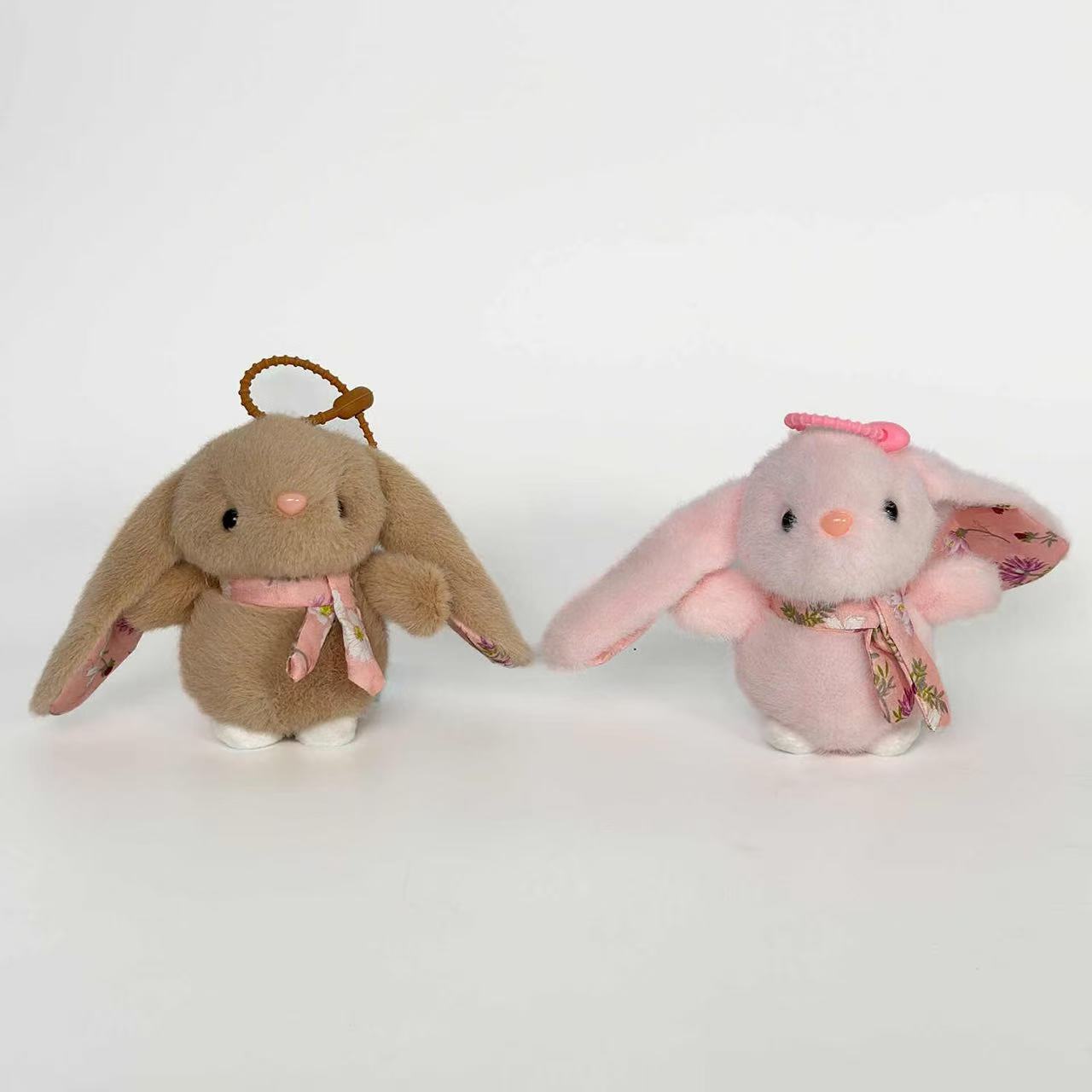 Floral Bunny Plush Keychain - Image 6