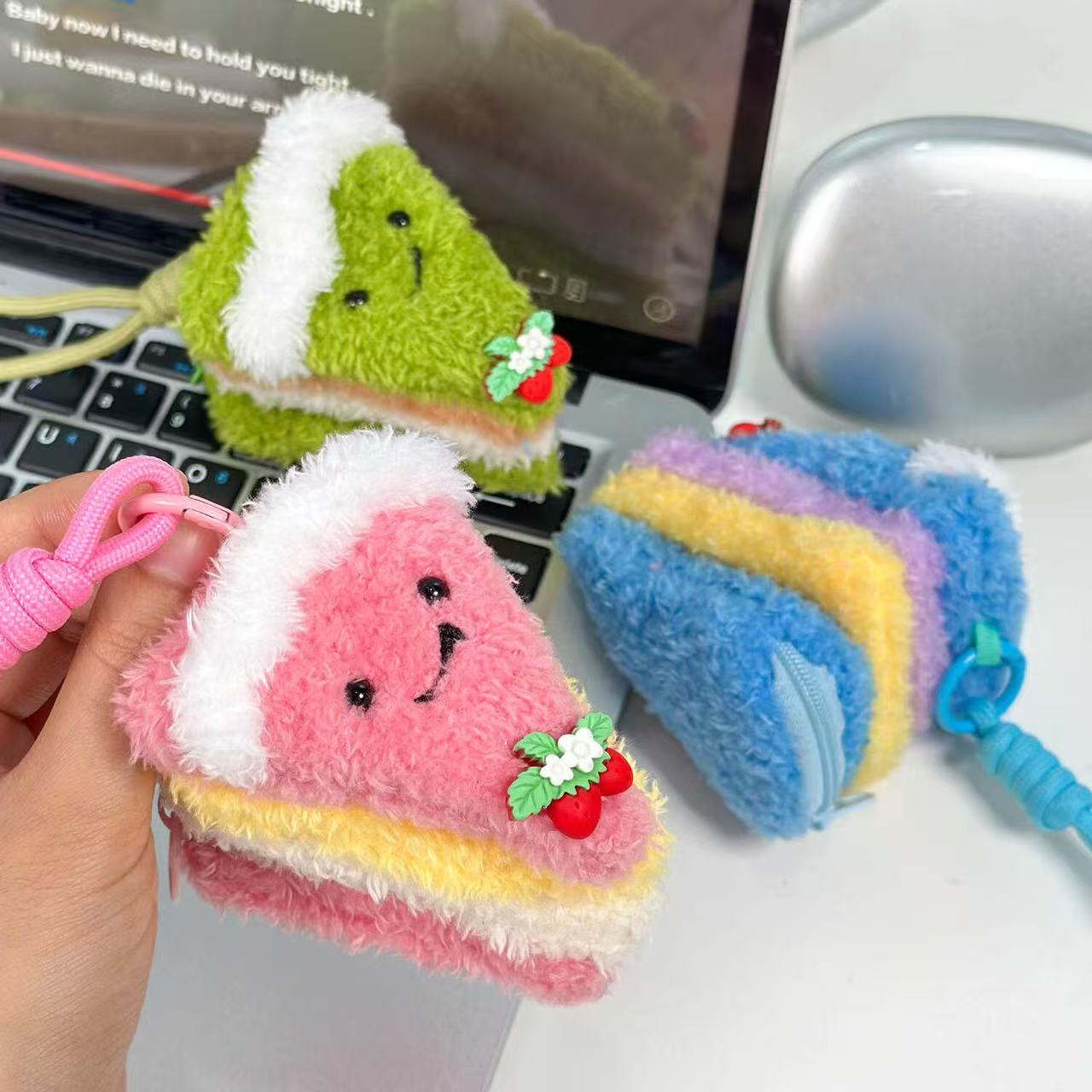 Berry-Themed Sandwich Plush Keychain