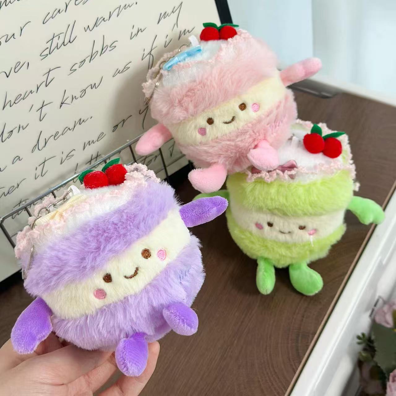 Sweet & Cute Mini Cake Plush Keychain - Alternative View