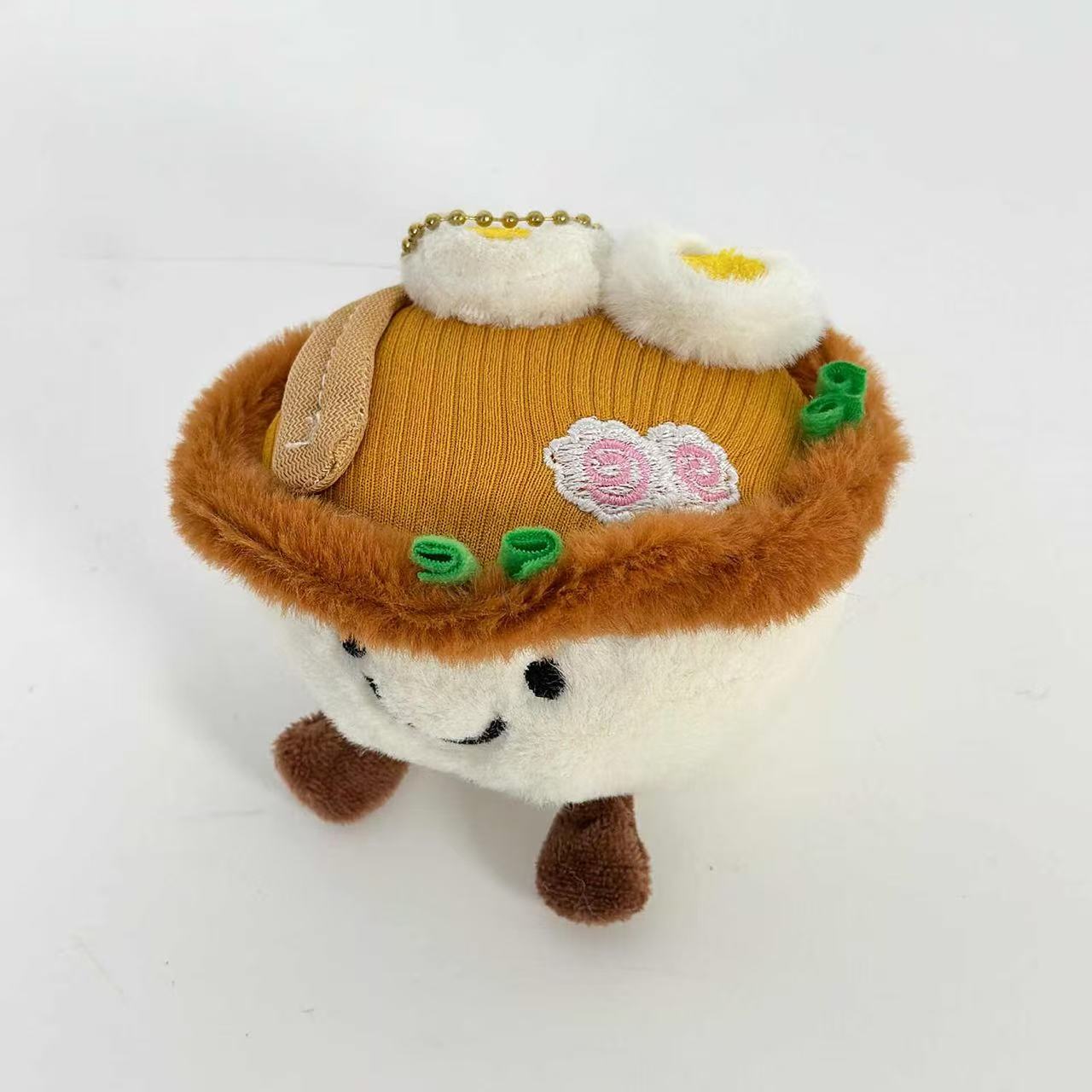 Shrimp & Fish Cake Noodle-Themed Plush Keychain - Image 6