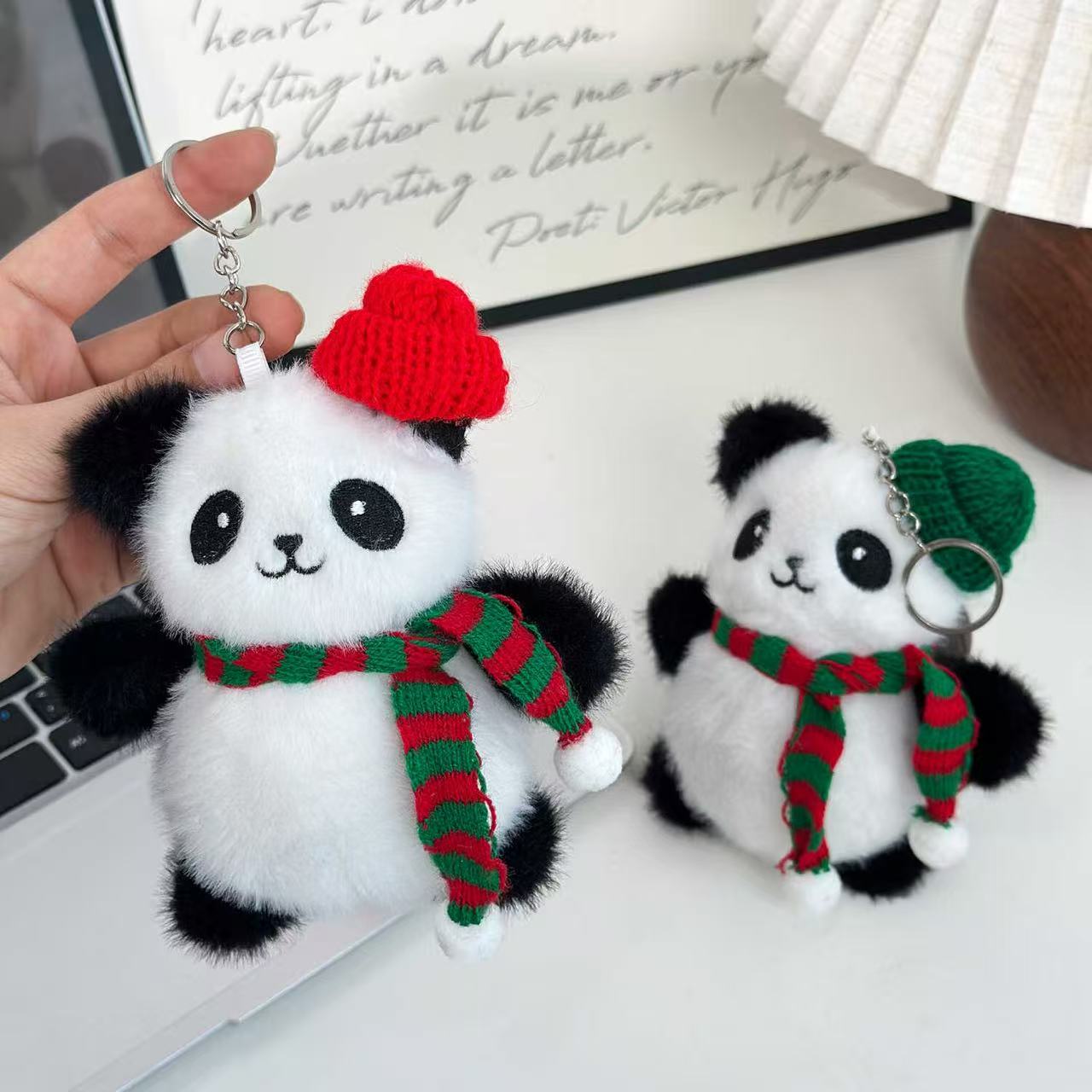 Christmas Panda Plush Charm - Alternative View