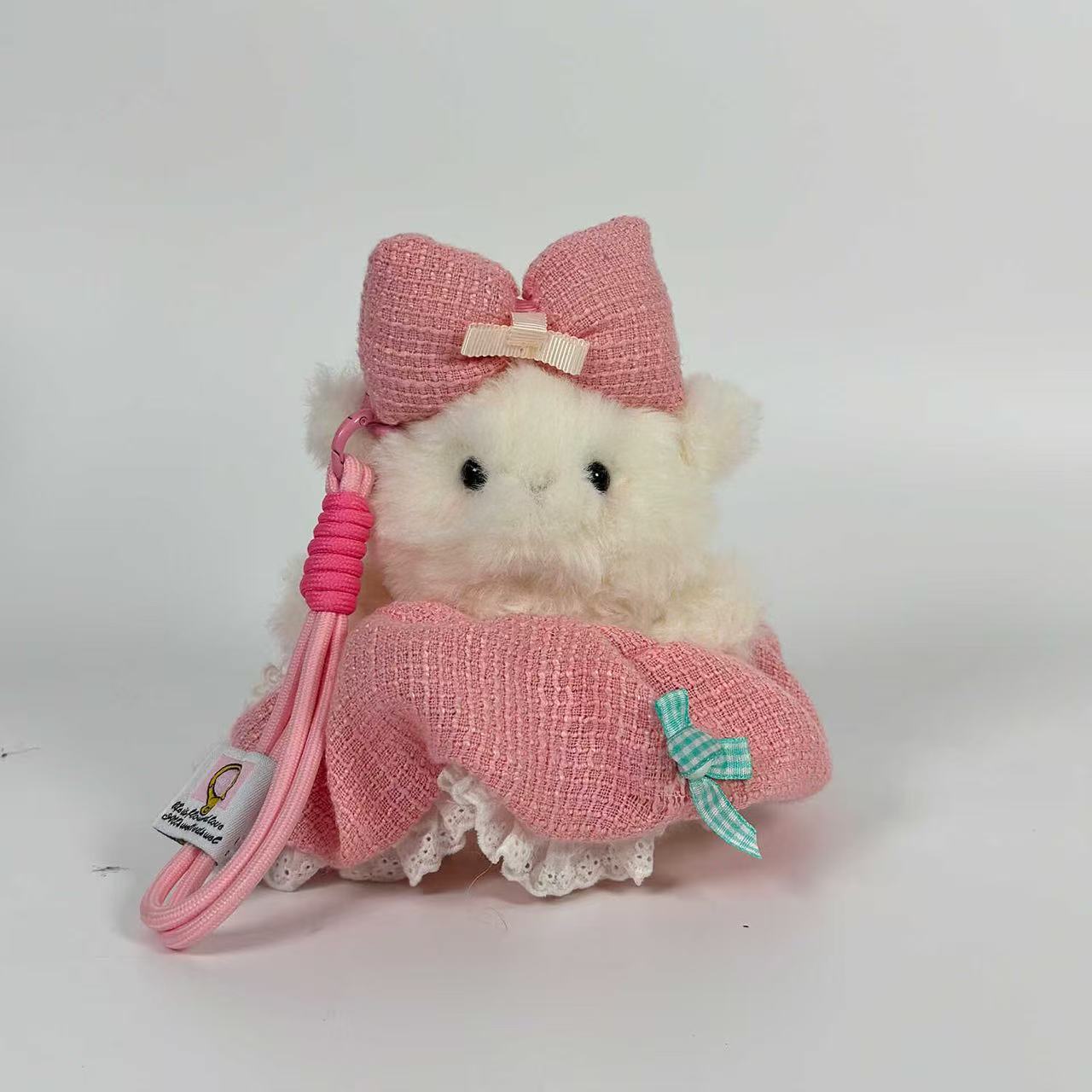 Cute Hair Bow Bunny Keychain - Image 5