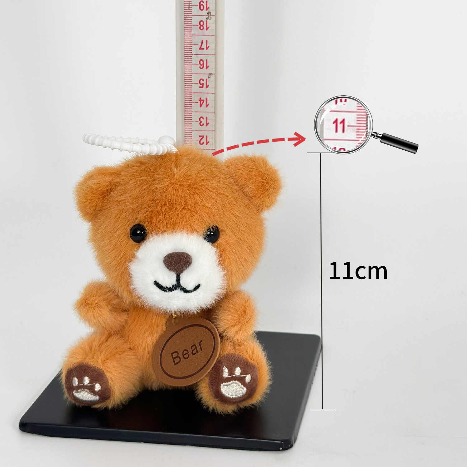 4 - inch 11cm Multicolor Bear Plush Pendant - Image 5