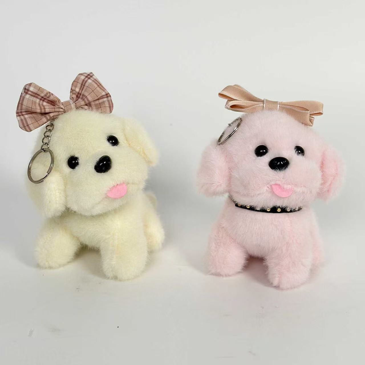 Docile Hair Bow Puppy Keychain - Image 5