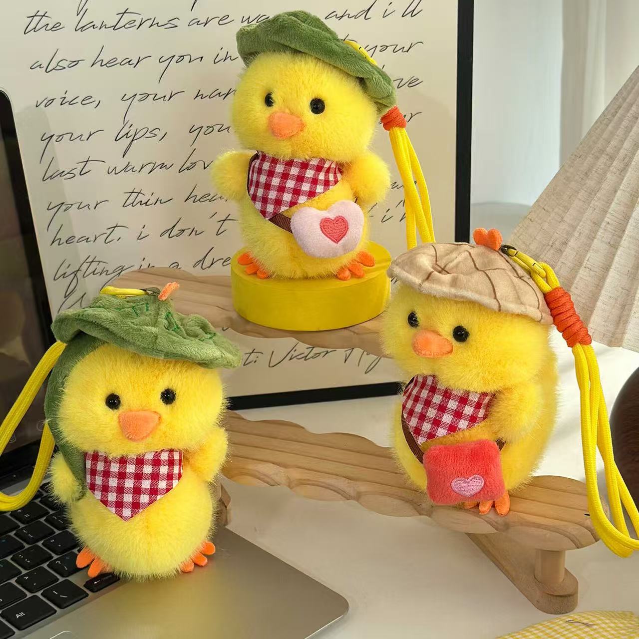 Lotus Leaf Duckling Plush Keychain