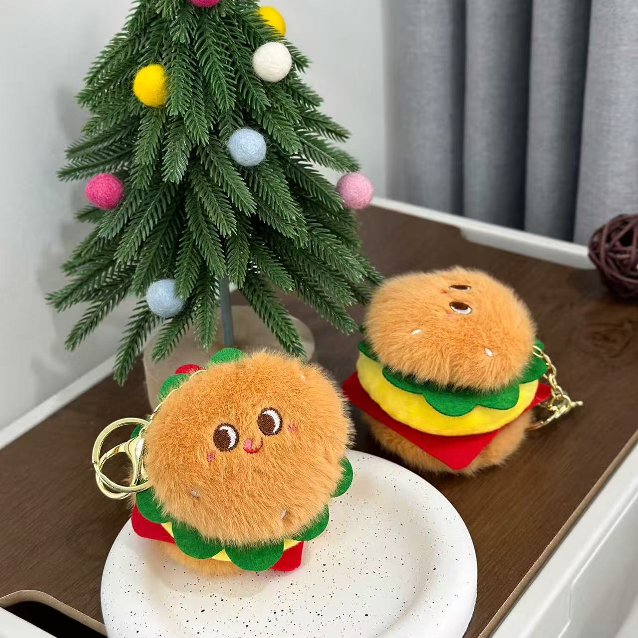 Delicious Food Toy Hamburger Keychain