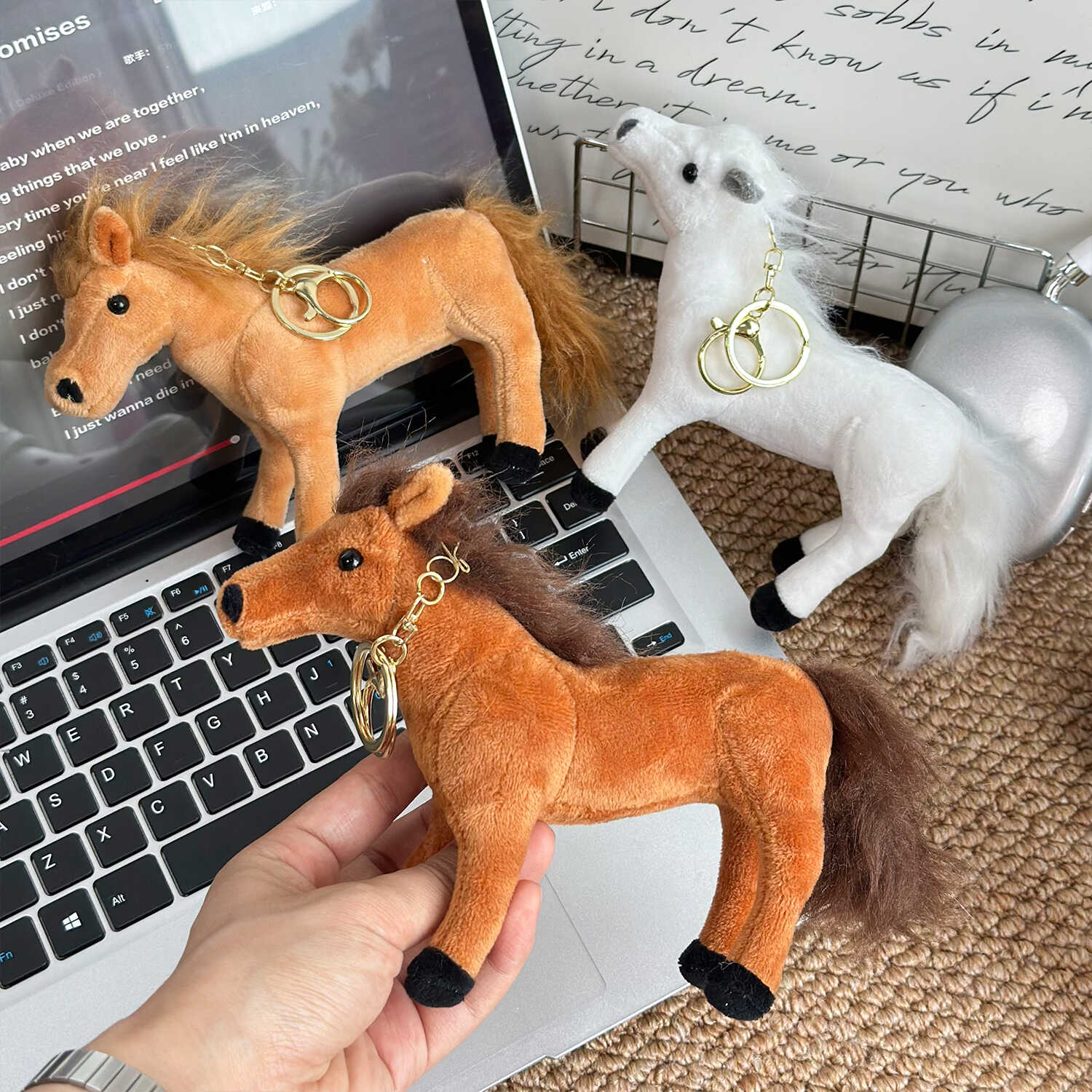4 - inch 12cm Pony Plush Pendant