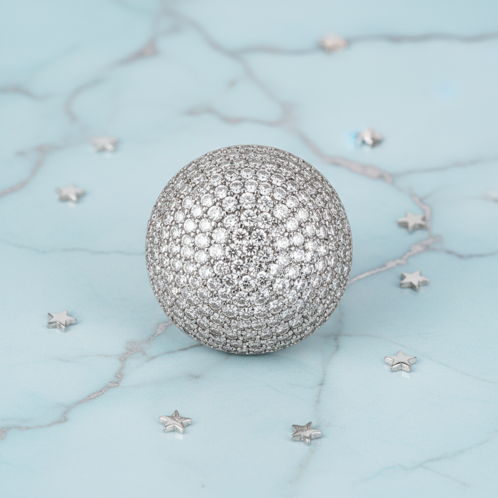 Silver Wing Star Dome · Full Zircon Fan Ring - Image 5