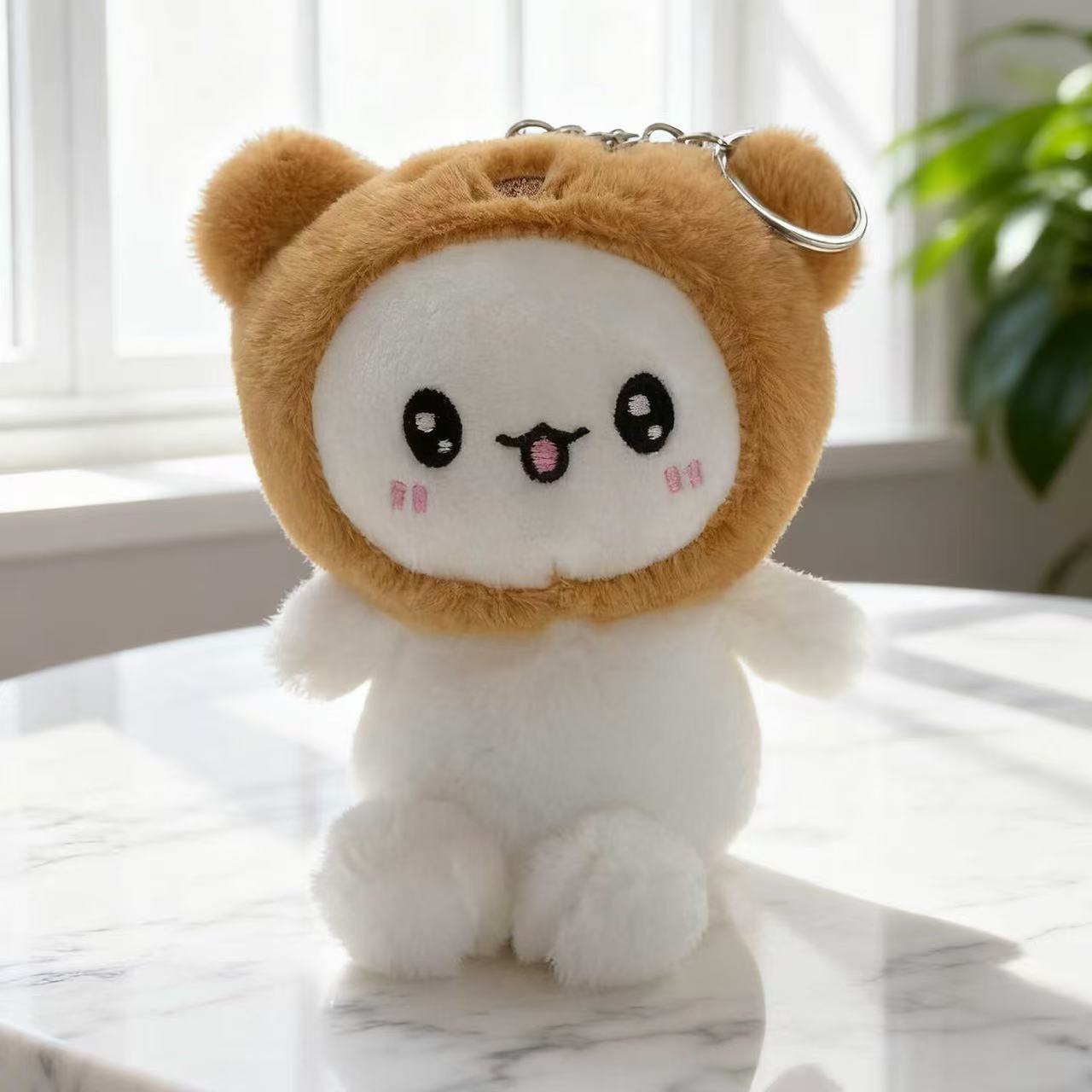 Colorful Animal Head Plush Keychain - Alternative View