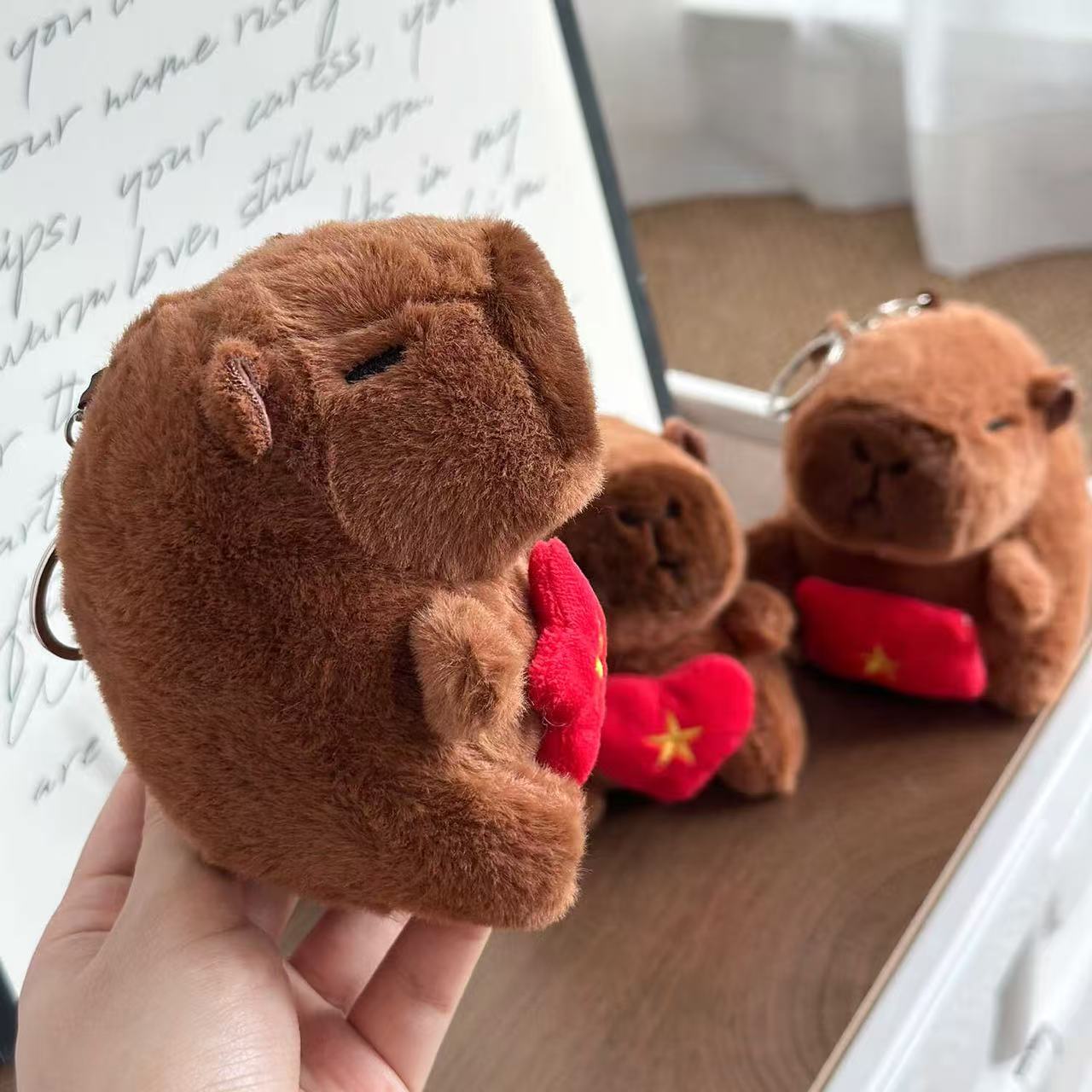 Shining Red Star Plush Keychain - Alternative View