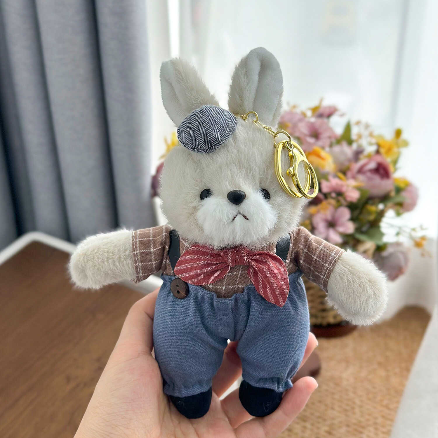4 - inch 16cm Rural Lily Rabbit Plush Pendant - Image 5