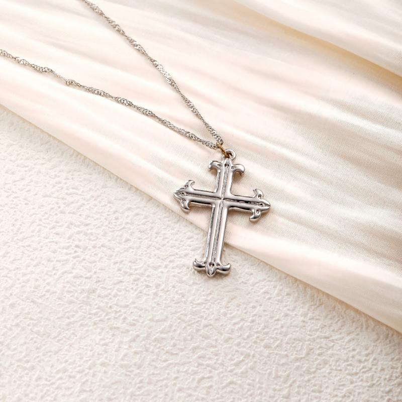 Cross - Shaped Iron Necklace