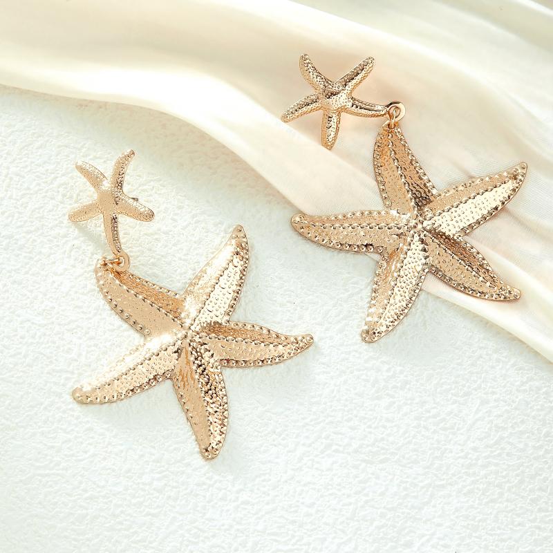 Ocean - Style Starfish - Shaped Iron Earrings