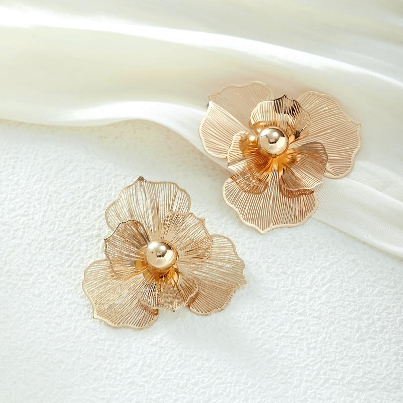 Flower - Shaped Iron Earrings
