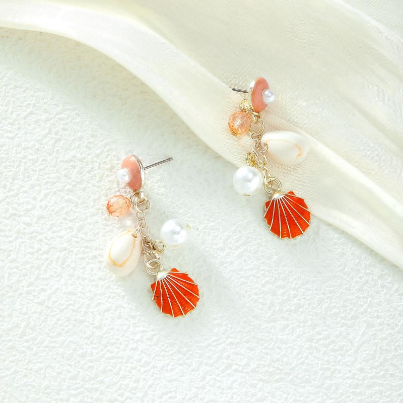 Ocean - Style Shell Pearl Iron Earrings - Image 5