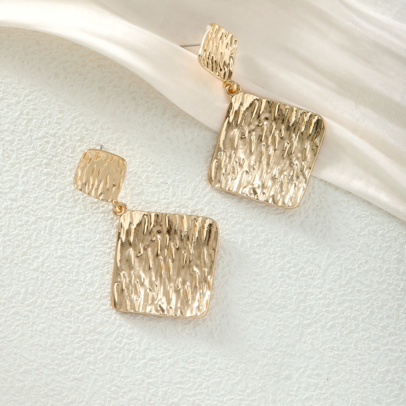 Geometric Textured Iron Earrings