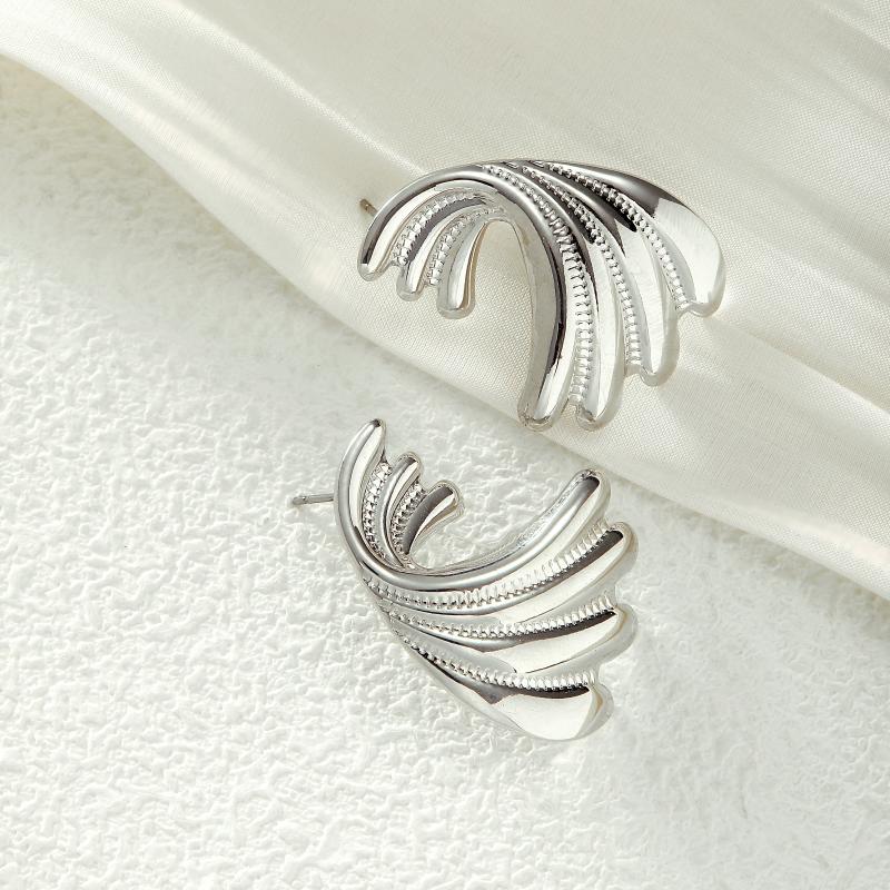 Wing - Shaped Iron Earrings - Alternative View