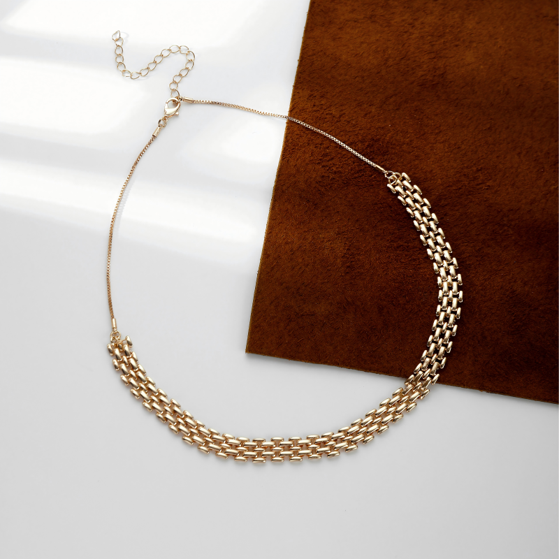 Braided Chain - Shaped Iron Necklace