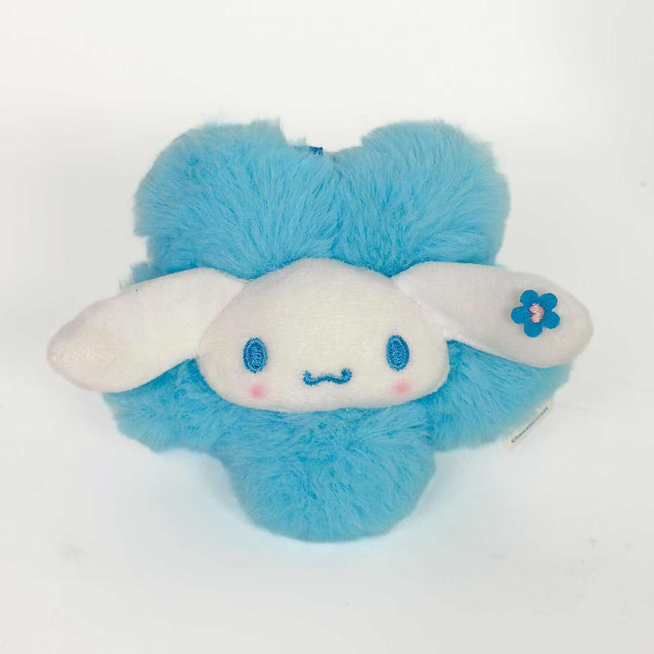 Genuine Flower-Themed Big-Eared Dog Plush Keychain - Alternative View