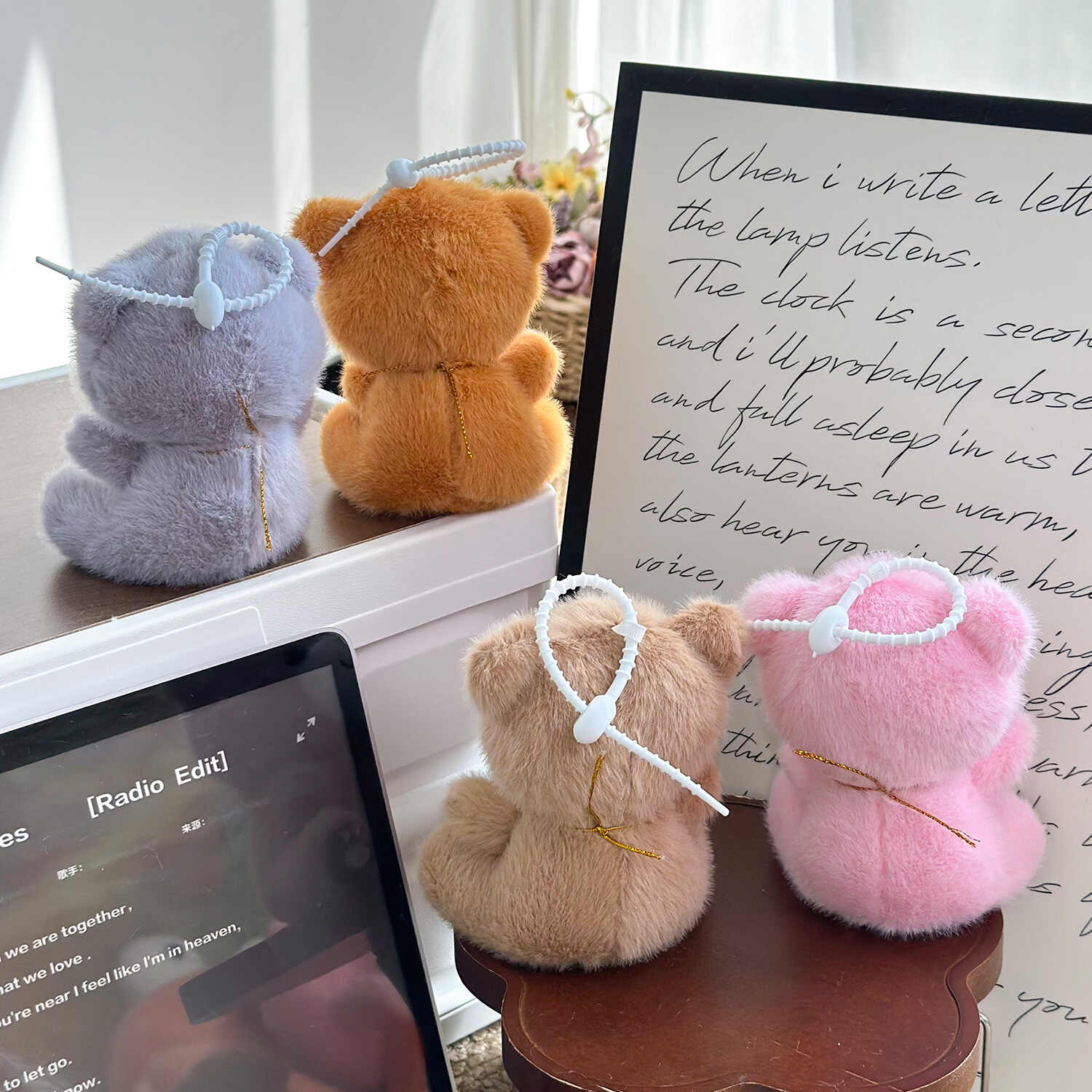 4 - inch 11cm Multicolor Bear Plush Pendant - Alternative View