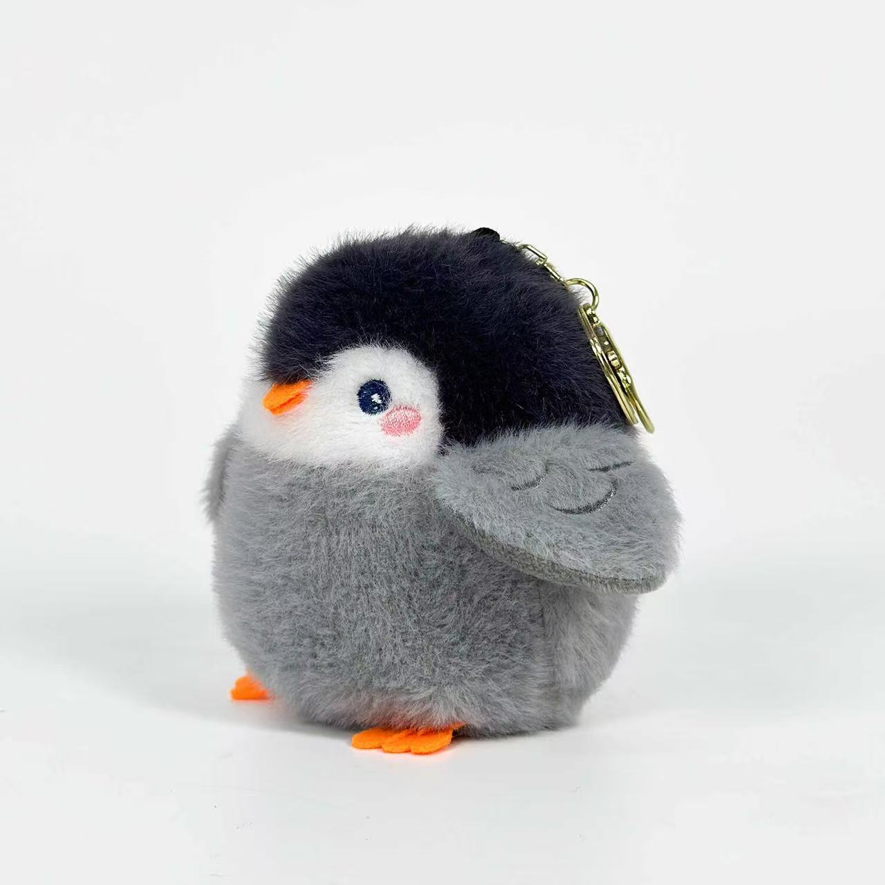 Chubby Grey Penguin Chick Keychain - Alternative View