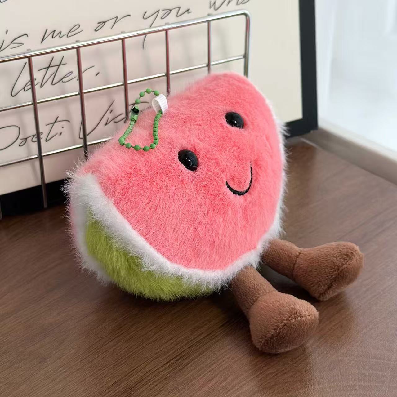 Cute Watermelon Plush Keychain - Image 5