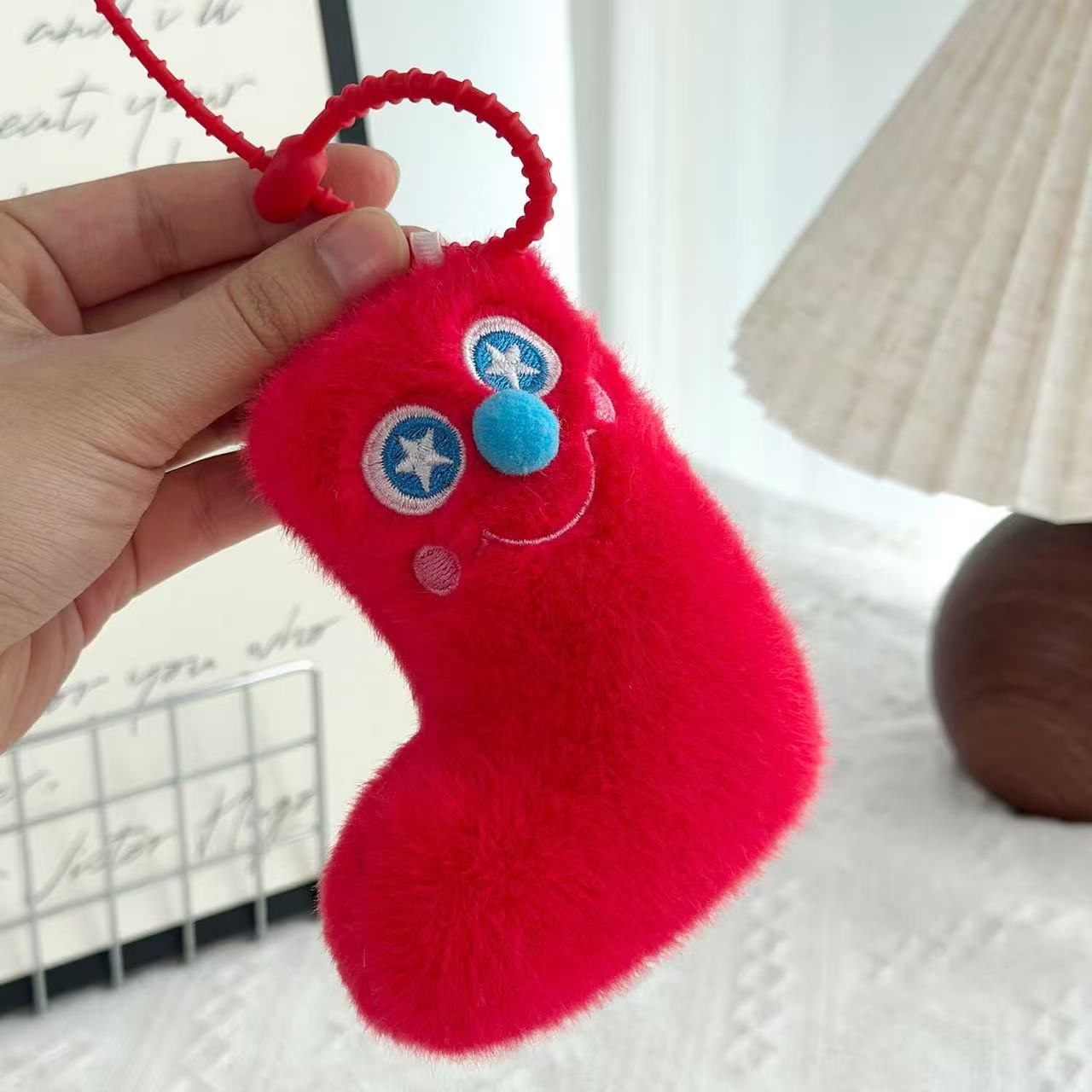 Christmas Red Sock Plush Ornament/Hanging Decoration